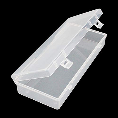 6 Pack Rectangular Clear Plastic Storage Containers Box with Hinged Lid for Beads and Other Small Craft Items (6.1 x 2.56 x 1.18 inch) - size: 6.1 x 2.56 x 1.18 inch