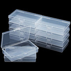 12 Pack Clear Plastic Beads Storage Containers Box with Hinged Lid for Beads and More (5.2 x 3.03 x 1.18 Inch) - size: 5.2 x 3.03 x 1.18 Inch