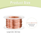 HARFINGTON 20 Gauge Aluminum Craft Wire 0.8mm 98.5ft Flexible Bendable Anodized Metal Jewelry Sculpting Wire for Jewelry Making Modelling Craft DIY, Rose Gold - color: Rose Gold, size: 30M x 0.8mm