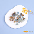 GEM-Inside 27Pcs 8x12mm Natural Blue Calcite Quartz Gemstone Faceted Freeform Tube Column Chakra Beads for Jewelry Making Full 15" Strand Power Energy Healing Stone - color: Blue Calcite