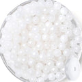 QINJIEJIE 100PCS White Jade Beads 8mm Natural Stone Beads Round Loose Gemstone Bead for Bracelet Beading Crystal Jewelry Making DIY Necklace Earrings 0.32" - color: White Jade, size: 100PCS