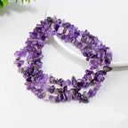 200pcs Natural Chip Stone Beads Gemstone Healing Crystal Loose Rocks Bead Irregular Glass Seed Charm Beads Drilled DIY for Jewelry Bracelet Necklace Earrings Making Crafting Supplies (Purple, 5-8mm) - color: purple