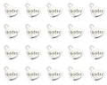 Shapenty Antique Silver Love Heart Shaped Family Members Pendant Charms for DIY Craft Keychains Bracelet Necklace Earrings Jewelry Making Findings and Memory Ornament - style: Sister
