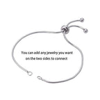 DanLingJewelry 10pcs 304 Stainless Steel Adjustable Slider Bracelet Slider Extender Chains Friendship Bracelets for Jewelry Making DIY 8 Inches(210mm) PP - color: StyleⅫI-10 pcs-Platinum