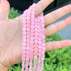 Adabele 15 Inch Natural Rose Quartz Pink Crystal Gemstone 6mm Faceted Flat Round Coin Loose Beads Gem Stone Spacer (57-61pcs) for Jewelry Making GZ13-9 - color: Rose Quartz, size: 15 Inch/1 Strand