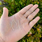 10pcs Adabele Real 1/20 14K Gold Filled V Shape Marquise Earring Hooks 32mm Long Dangle Ear Wire (0.8mm/20 Gauge) for DIY Earrings Jewelry Making JK1-M8 - color: 14K Gold Filled, size: 0.8mm wire (20 gauge) - 10pcs