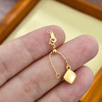 18k Yellow Gold 1"/2"/3"/4"/5"/6" Adjustable Necklace Extender Chain, 18k Gold Adjustable Necklace Extender Bracelet Anklet Extension Chain, Adjustable Bracelet Extender 18k Gold - color: style 1, size: 3inch
