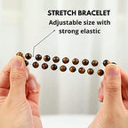 Crystal Vibe 8mm Beaded Bracelets For Women Men - Healing Crystal Bracelet - Adjustable Size - color: Tiger Eye