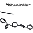 Tenn Well 9 Gauge Aluminum Wire, 50 Feet 3mm Bendable Metal Craft Wire for Sculpting, Armature Making, Jewelry Making, Wire Weaving and Wrapping (Black) - color: Black, size: 9 Gauge