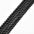 4mm Natural Black Onyx Beads Round Agate Gemstone Loose Beads for Jewelry Making (88-95pcs/strand) - color: Black Onyx, size: 4mm