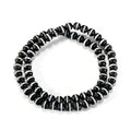 14in Agate Wrap Bracelet for Women Men Natural Round Beaded Agates Stone Healing Stretch Bracelets Elastic Handmade Polished Gemstone Beads Bracelet - color: Black White-1 Agate, size: 6mm Beads