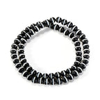 14in Agate Wrap Bracelet for Women Men Natural Round Beaded Agates Stone Healing Stretch Bracelets Elastic Handmade Polished Gemstone Beads Bracelet - color: Black White-1 Agate, size: 6mm Beads