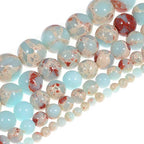 Blue Imperial Jasper Beads for Jewelry Making Stone Bead Bracelets Chakra Round Gemstone Beads Bulk, 45pcs 8mm Jasper Stone - color: Blue Imperial Jasper, size: 8mm