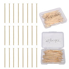 200pcs 30mm 14K Gold Filled Flat Head Pins DIY Crafts Beads Charms Earring Bracelet Jewelry Making Accessories Supplies - color: Gold Flat Pins, size: 30mm