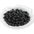 200Pcs Glass Pearl Beads Faux Pearls Round Czech Tiny Satin Luster Spacer Loose Beads Bulk with Holes Handcrafted for DIY Bracelets Jewelry Making Crafts Supplies (4MM, Black) - color: Black, size: 4MM