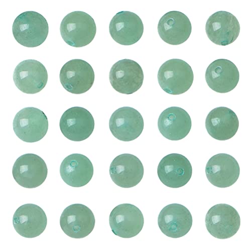 AD Beads 8mm Natural Round Loose Beads 110 Pieces, for Making 108 Mala Prayer Beads Necklace, Bracelet & Yoga Meditation, Jewelry Design (Green Adventurine) - color: Green Adventurine