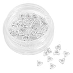 BEADIA Silver Plated Triangle Spacer Beads 3.5x1.5mm 50pcs for Jewelry Making Findings Non Tarnish - color: Silver, size: 3.5x1.5mm Triangle