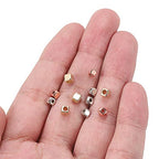 500 Pieces 3mm Cube Spacer Beads for Jewelry Making Alloy Spacer Beads Loose Spacer Beads Square Spacer Beads for DIY Craft Bracelet Necklace Jewelry Making, 1.5mm Hole, Gold