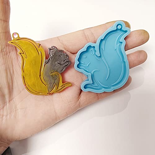 Super Glossy Koala Squirrel Silicone Resin Mold DIY Keychain Necklace Pendant Jewellery Making Mould Epoxy Resin Mold