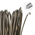 The Beadsmith Square Craft Wire - Medium Temper Beading Wire, Titanium Color, 21 Gauge, 4 Yards - color: Titanium, size: 21 Gauge, 4 Yard Coil