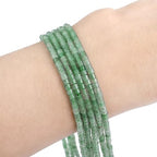 BEADIA Natural Green Aventurine Spacer Beads Caps Flat Round Loose Beads for Beading Jewelry Making 3mmx2mm 38cm - color: Green Aventurine, size: Flat Round 3mm x 2mm