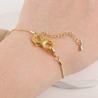 Double Opening Lobster Clasps, Solid 925 Sterling Silver Clasp and Closures, Necklace Bracelet Extender for DIY Jewelry Finding Supplies (18 X 9mm Gold) - color: Gold 1PCS, size: 9*18mm