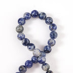 100Pcs Natural Stone 6mm Blue White Sodalite Round Loose Gemstone Energy Healing Beads Hole Size 1mm DIY Smooth Beads for Bracelet Necklace Earrings Jewelry Making - color: Blue White Sodalite, size: 6mm