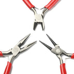 Pliers for Jewelry Making, Jewelry Pliers Set Includes Needle Nose Pliers, Round Nose Plier and Wire Cutters, Jewelry Making Tools for Jewelry Repair, Wire Wrapping, Beading and Crafts - color: Red