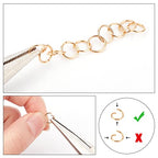UNICRAFTALE About 500pcs Real 24K Gold Plated Open Jump Rings Stainless Steel O Shape Rings Jewelry Findings for DIY Bracelets Necklaces Jewelry Craft Making - color: Golden