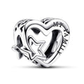 Mothers Day Birthday Number Love Family Friendship Graduation Auntie Grandma Dad Mom Charms for Pandora Bracelets Necklaces, Gifts Women, for Anniversary Valentines Christmas - style: Family Heart and Star Charm