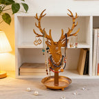 Gold Antler Jewelry Organizer Stand Display Earring Organizer Necklace Holder Stand Rack Jewelry Tower Metal Jewelry Stand Wedding Earring, Necklace Ring Jewelry Tree Home Decoration Gift for Woman - style: Antler