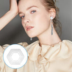 80 Pcs 4 Sizes Hexagon Open Bezel Blank Open Back Bezel Pendants Metal Frame Open Bezel Linking Ring for Dangling Earrings Necklace UV Resin Crafts DIY Jewelry Making (Silver) - color: Hexagon-silver