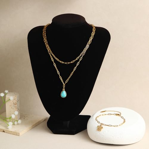 Swyabi 20 PCS Gold Plated Necklace Bracelet Chains Bulk Stainless Steel Paperclip Chain with Extender for Jewelry Making - color: 3x7.5mm Gold