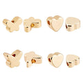 BENECREAT 40PCS 18K Gold Plated Spacer Beads Butterfly & Heart Brass Beads for Bracelet Necklace DIY Jewelry Making - 10PCS/Shape - color: Butterfly & Heart