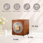 Wooden Jewelry Box for Women Jewelry Box With Drawers Walnut Wood (Walnut Wood with printing A) - color: Walnut Wood with printing A