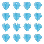 Crafans 100Pcs Frosted Acrylic Leaf Charms 24x22.5x3mm Transparent Plant Pendants Clear Autumn Maple Leaves Beads Charms for Jewelry Making (Cadet Blue) - color: Cadet Blue