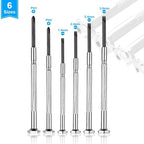 NSEZTZ 6PCS Mini Screwdriver Set, Small Professional Repair Tool Kit with 6 Different Size Flathead and Phillips Screwdrivers, Precision Screwdriver Sets for Jewelry, Watch, iPhone, Eyeglass Repair - style: 6PCS