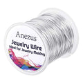 Anezus Craft Wire - Tarnish Resistant Copper Beading Wire for Jewelry Making Supplies (Silver, 18 Gauge) - color: Silver