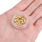 BEADIA 14K Gold Plated Cube Spacer Beads Round 3x3mm 50pcs for Jewelry Making Findings Non Tarnish - color: 14K Gold, size: 3x3mm Round Cube