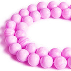 45pcs 8mm Pink Shell Jasper Beads Natural Gemstone Beads Round Loose Beads for Jewelry Making - color: Pink Shell Jasper, size: 8mm