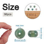Cheriswelry 95~96pcs/Strand 6mm Rondelle Natural Indian Agate Beads Stone Loose Spacer Beads Crystal Energy Gemstone Craft Beads Smooth Charms for DIY Bracelet Necklace Jewelry Making - color: Natural Indian Agate