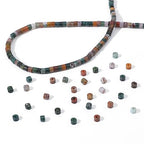 BEADIA Natural Indian Agate Short Cylinder Beads 2x3mm 155pcs Tube Loose Semi Gemstone Beads for Jewelry Making Design - color: Indian Agate