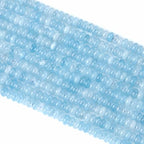 2x4MM 150PCS Aquamarine Jade Tube Rondelle Abacus Disk Spacer Loose Beads for Jewelry Making - color: Aquamarine Jade, size: 2x4mm abacus-shaped