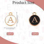 104 PCS Letter Charms for Jewelry Making - Double Sided Alphabet & Initial Charms for Necklace & Bracelet - color: 2 colors