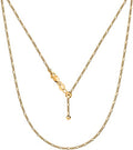 Savlano 925 Sterling Silver Italian Solid 1.6MM Figaro Adjustable Bolo 14-24 Inch Chain Necklace For Women - Made in Italy Comes With a Gift Box - style: Gold Plated
