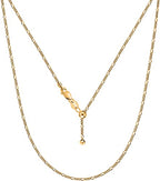 Savlano 925 Sterling Silver Italian Solid 1.6MM Figaro Adjustable Bolo 14-24 Inch Chain Necklace For Women - Made in Italy Comes With a Gift Box - style: Gold Plated