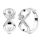 LAZA 925 Sterling Silver Hoop Earrings for Women, Sterling Silver Butterfly Hoops Colorful Flowers Hoop Huggie Earrings Hypoallergenic Jewelry Gifts for Women - color: Eternal Cross Earring