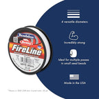 Beadalon FireLine Beading Thread by Berkley, 0.005", Break Strength 4 lb, Crystal, 125 yd - color: Crystal, style: 4 Lb / 125 Yd