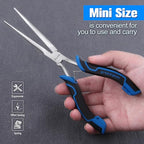 SPEEDWOX Long Reach Needle Nose Pliers Thin Extra Long Needle Nose Pliers with Serrated Jaw for Jewelry Making, Bending Wire and Small Object Gripping Needle Remover Plier Work On Narrow Place - style: Extra Long Needle Nose Pliers