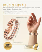 MagnetRX® Magnetic Copper Bracelet for Men — EllipseMAX 5X Strength 5,000 Gauss Magnets — Designed in USA & Patent Pending — Premium Mens Copper Bracelet with Adjustable Length - color: 5x Strength - EllipseMAX (5,000 Gauss)